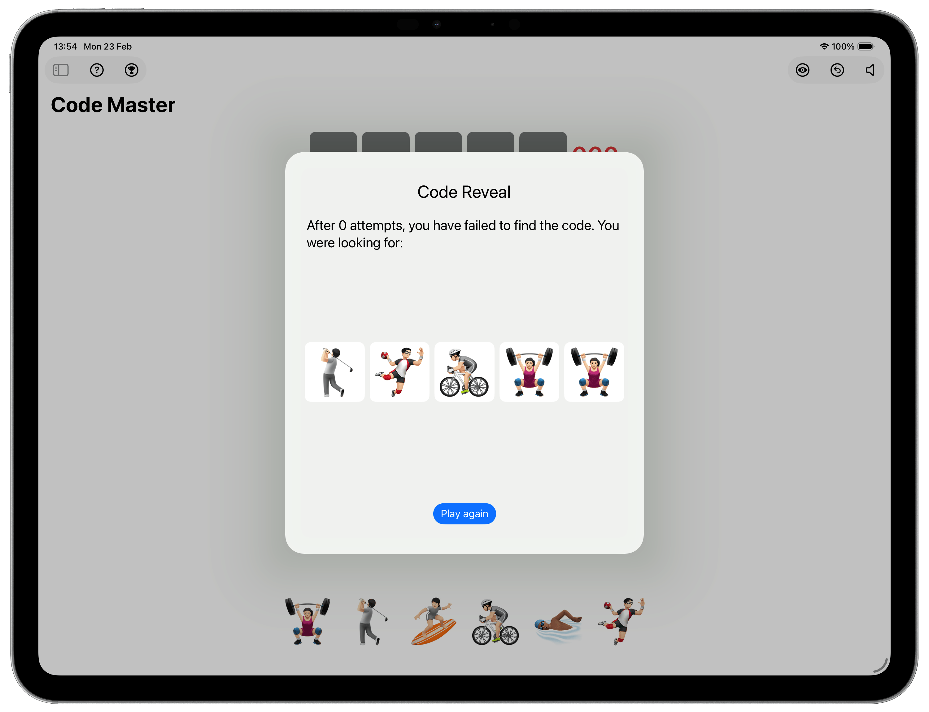 Code Master code reveal