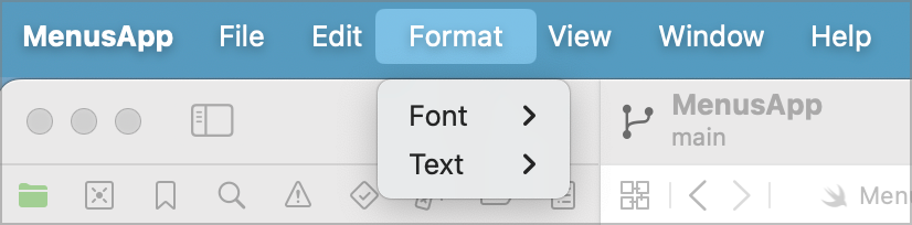 Text Format Menu