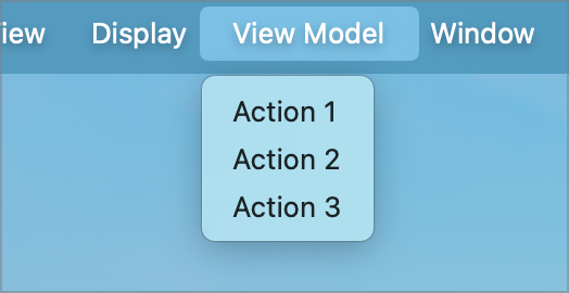 View Model Menu