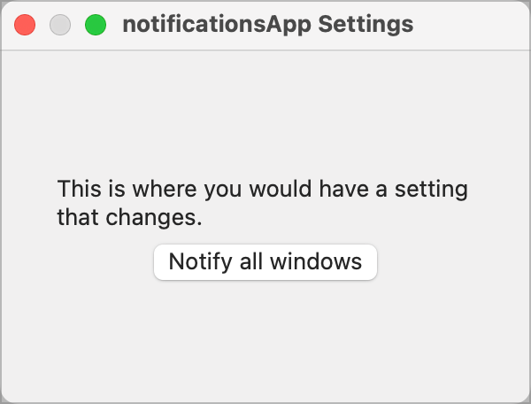 Settings Window